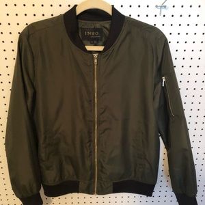Inso Collection Army Green Bomber Jacket